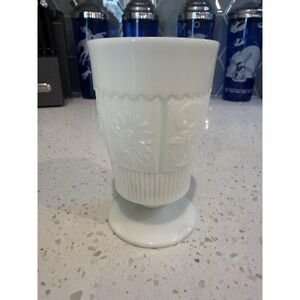 Westmoreland Princess Feather 4 5/8" Tumbler Mid Century Depression Milk Glass